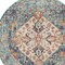 Homeroots 5 ft. Round Ivory & Light Blue Distressed Area Rug 385551 - alternate 7